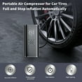 thumbnail image 4 of Wireless Portable Car Tire Inflator with Digital Display - 1500mAh Rechargeable Battery (Power Bank Function), 60W 150PSI Electric Air Compressor, ABS Material, 16cm Compact Size, Includes Inflation, 4 of 6