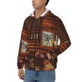 thumbnail image 3 of Kdxio Log Cabin Inside Print Men Hoodies Casual Hoodies for Men with Zip Pockets Full Zip Long Sleeve Sweatshirt Sports Hooded Jacket-Small, 3 of 5