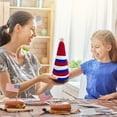 thumbnail image 4 of Table Decor American Flag Independence Day Decorative Cone Shaped Table Tray For Memorial Display Usa Flag Table Decor For Living Room, 4 of 5