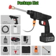 thumbnail image 5 of Cordless Pressure Washer 400PSI 300W Portable Power Washer 2 Nozzles Foam Bottle 1200mAh Rechargeable Battery Car Bike Patio Window Fence Cleaning 19.7Ft Spraying Distance 16.4Ft Water Hose Kit, 5 of 13