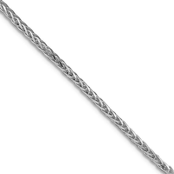 925 Sterling Silver Rhodium Plated 1.45mm Sparkle-Cut Round Spiga Chain Necklace 26 Inch Chain Necklace for Women and Me