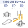 thumbnail image 4 of M5 Eyelet Bracket Set Square Hook Plate and Hook, Silver, 4 of 7