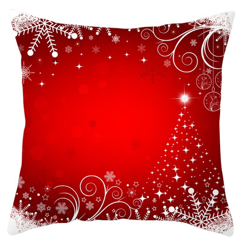 Red Christmas Decorative Pillowcase, Pumpkin Bat Pillow Case Pillow