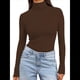 thumbnail image 1 of Camisetas de Larga para Mujer, Ropa Interior Térmica Básica de Otoño, Ropa de Invierno Granate S, 1 of 10