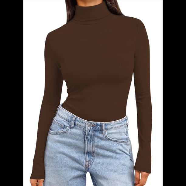 Camisetas de Larga para Mujer, Ropa Interior Térmica Básica de Otoño, Ropa de Invierno Granate S