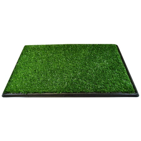 Replacement Grass Pee Pad Dog Pee Turf Bathroom Relief System Durable Weather Proof, Synthetic Grass, Housebreaking, Portable, Easy to Clean, Non-Toxic, Perfect for Indoor & Outdoor (20 x 25 inches - 3 layers) ()
