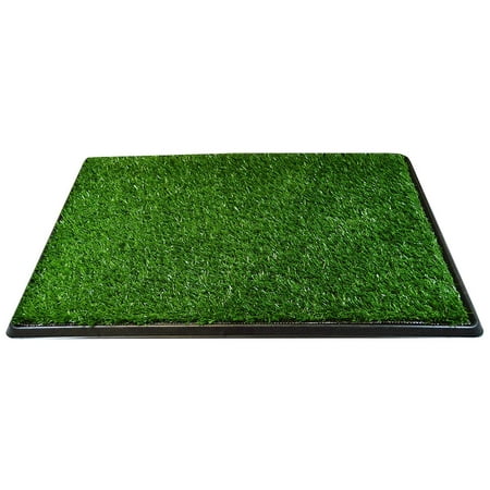 Dog Pee Turf Bathroom Relief System Durable Weather Proof, Synthetic Grass, Housebreaking, Portable, Easy to Clean, Non-Toxic, Perfect for Indoor & Outdoor (20 x 25 inches - 3 (Best Non Slip Flooring For Dogs)