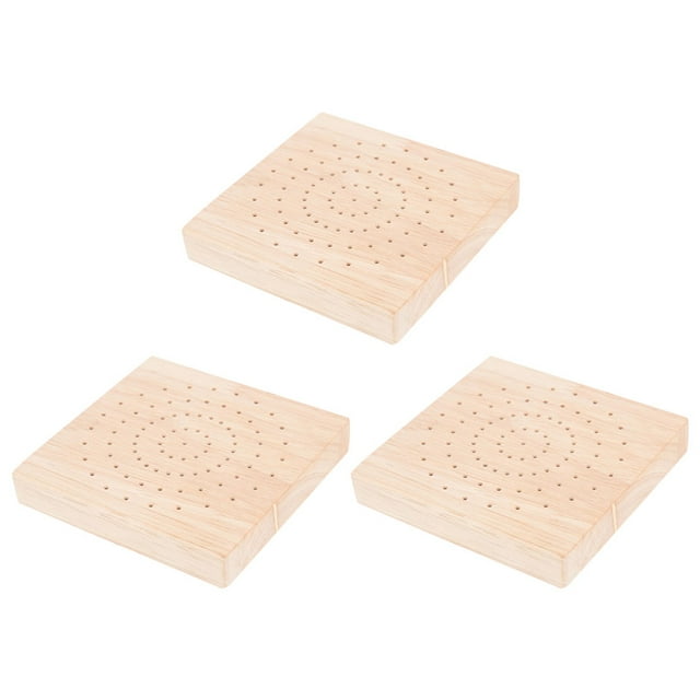 SHISUYAN Présentoir à Gâteau Rond 3 Pcs Beige à Multiples Trous pour Chef Ménagères Banquets