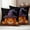 Black, variant on Halloween Outdoor Waterproof Pillow Covers, Orange Fall Pumpkin Witch Hat Bat Black Decorative Square Throw Pillowcase Sofa Cushion Sham for Patio/Couch/Chair, 18"x18" 2 Pack