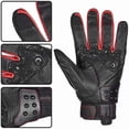 thumbnail image 4 of Guantes de moto ILM de acero aleado y piel con nudillos duros, 4 of 5