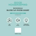 thumbnail image 6 of Good Housekeeping Buckingham (90069) Decorative 100 CFM 2.0 Sones Bathroom Ventilation Exhaust Fan with Light & Night-Light (Matte White), 6 of 9