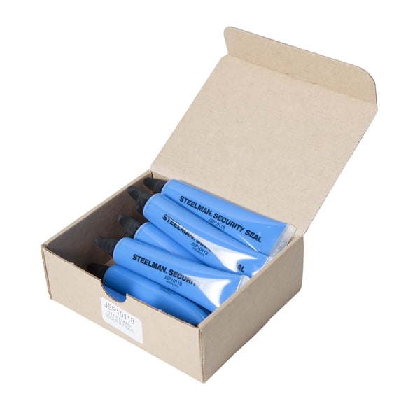 Seal de seguridad Steelman de 30 ml, paquete de 10 unidades, azul brillante, para vehículos