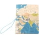 thumbnail image 1 of Funda para pasaporte con diseño de mapa del mundo, tipo mocasín, para viaje, con tarjetero y cierre elástico., 1 of 9