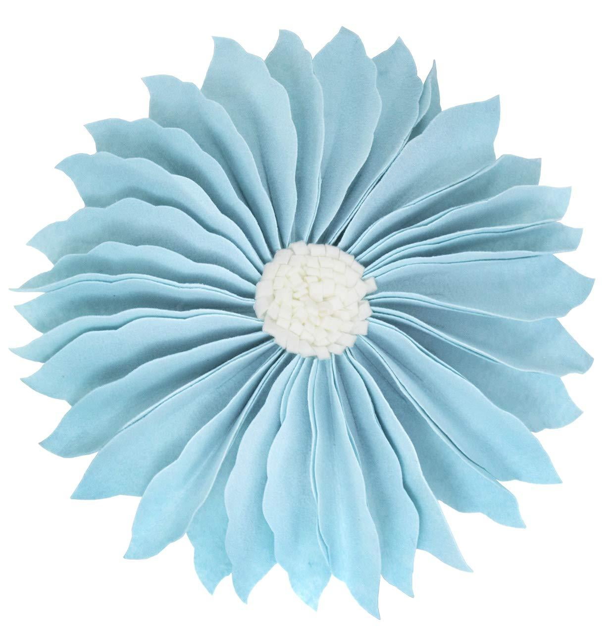 Fennco Styles 3D Heart Shaped Flower Petals 16/" Round Decorative Throw Pillow