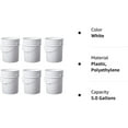Premium 5 Gallon Bucket 6 Pack, Food Grade BPA Free HDPE, Heavy Duty