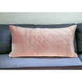 thumbnail image 2 of Tufted Diamond Pink Transitional Lumbar Pillow, 2 of 5
