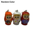 thumbnail image 2 of Naierhg 3Pcs Wood Flower Girl Painted Doll Design Matryoshka Keychain Bag Decor Pendant, 2 of 7