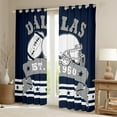 thumbnail image 2 of Football City Themed Curtains, Sports Curtains & Drapes American Football Lovers 30%-50% Blackout Curtains Rugby Sports Christmas Gifts Window Curtains 42''Wx84''L (Dallas), 2 of 6
