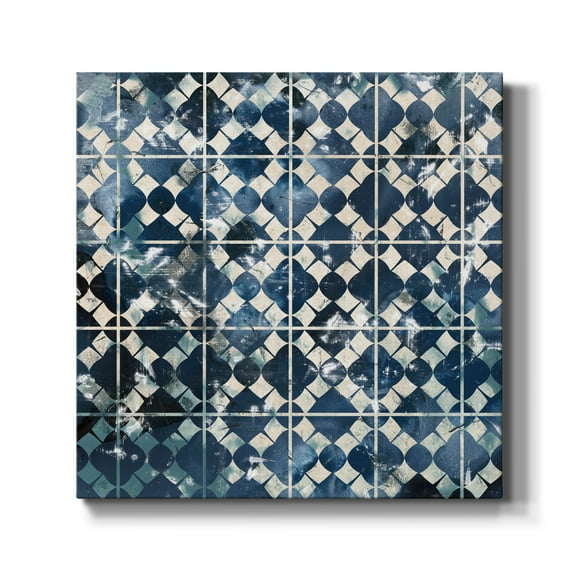 Wexford Home Tile-Dye V-Premium Gallery Wrapped Canvas, 10" x 10" - Ready to Hang