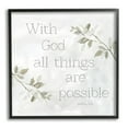thumbnail image 3 of Stupell Industries With God All Things Possible Floral Sprig Religious Phrase Graphic Art Black Framed Art Print Wall Art, Design by Carol Robinson, 3 of 5