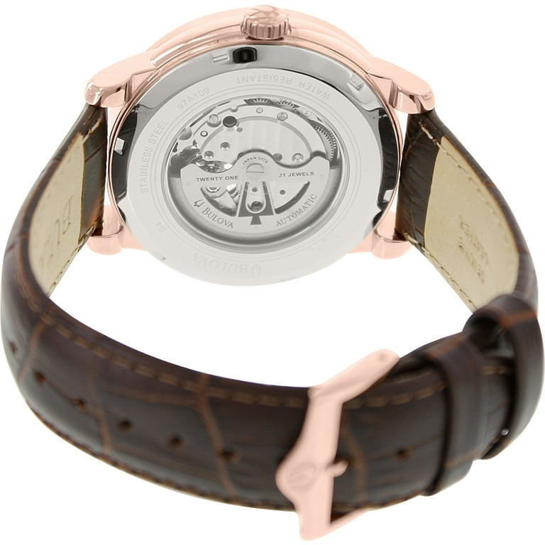 Bulova Men s Automatic Brown Leather Automatic Watch 97A109