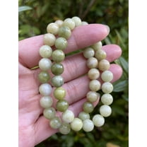 Chinese Jade Crystal Bead Bracelet 8mm, Genuine Chinese Jade Stretch Gemstone Bracelet, Healing Crystal Bracelet Bead Bracelet, Gift for Men & Women
