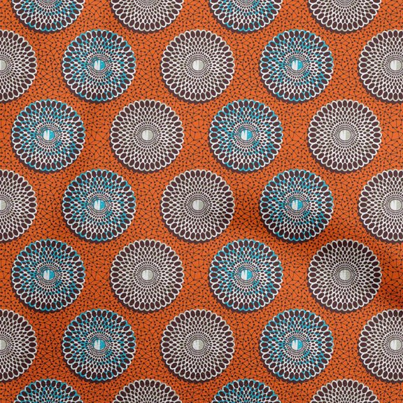 oneOonePolyesterSpandexRedFabricAsianBlockCraftProjectsDecorFabricPrintedByTheYard56InchWide