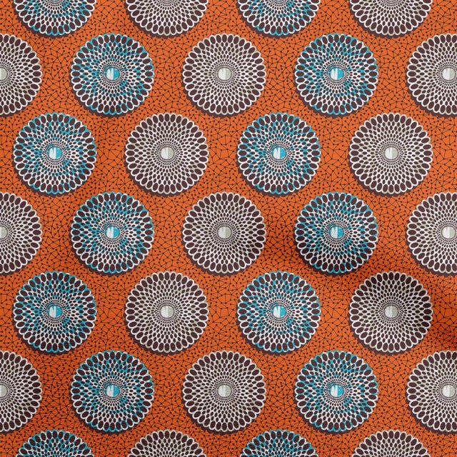 oneOone Cotton Jersey Red Fabric Asian Block Craft Projects Decor Fabric Printed by The Yard 58 Inch Wide