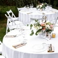 thumbnail image 4 of SHILIU-12 Pack Nappe Ronde 90 Pouces - Nappe en Polyester Blanc pour Table Ronde, Tissu Lavable Résistant aux Taches et aux Plis pour Mariage Fête Banquet Restaurant Réception, 4 of 4