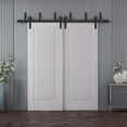thumbnail image 2 of Sliding Closet Barn Bypass Doors 84 x 96 inches | CLASSIC 8889 White Enamel | 8ft Rails Hardware Set | Wood Solid Bedroom Wardrobe Doors, 2 of 5