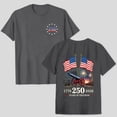 thumbnail image 5 of Leey-World USA T Shirt Patriotic American Flag Men Women Kids July 4th T-Shirt America 250 Shirt(Dark Gray,M), 5 of 9