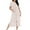 Beige, variant on Dasayo Zipper Women's Nightgowns Long Beige Plus Size Nightgown Striped Side Split Sleepwear Women's Pajamas L