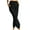 Black, variant on Brilliant Women's Pants Plus Size Long Women's Fashion Casual Solid Color Elastic Cotton And Linen Trousers Pants clothes under $5.00