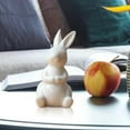 thumbnail image 6 of Ceramics Bunny Figurine Miniature Easter Figurines Home Decor Rabbits Ornaments for Home Easter Garden Decoration - 4.8x9.5cm, 6 of 9