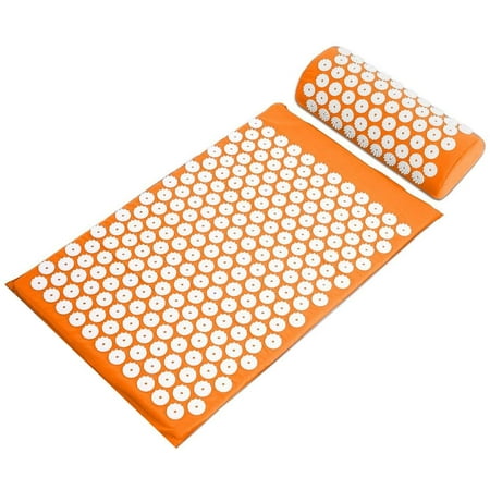 NSPIRE FIT Acupressure Mat and Pillow Set for Back and Neck Pain Relief and Muscle Relaxation Massage
