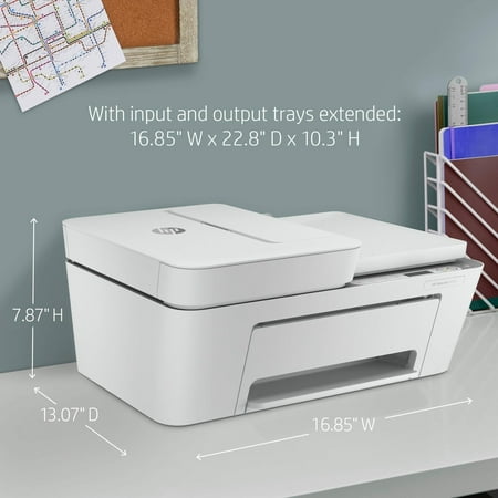 HP - DeskJet 4155e Wireless All-In-One Inkjet Printer with 3 months of Instant Ink Included with HP+ - White