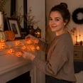 thumbnail image 3 of Halloween Pumpkin String Lights, Jack O Lantern Pumpkin LED Decorative Lights for Indoor Outdoor Holiday Decoration, Spooky Party Home Scene Lighting, 3 of 6