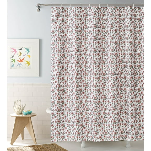Betty Pink Roses 13-piece Shower Curtain Set