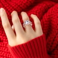 thumbnail image 7 of YUEHAO Rings Women Diamond Oval Super Sparkling Zirconia Ring Ladies Jewelry Engaged Ring, 7 of 7