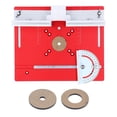 thumbnail image 2 of Aluminum Router Table Insert Plate, Router Flip Plate for Woodworking Benches Miter Gauge Guide, Sliding Fence Brackets Tenon Ruler Versatile Trimming Engraving Table Plate, 2 of 7