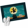 thumbnail image 2 of Halloween Washable Small Entryway Area Rugs 2'x3', Witch Cat Castle Low Pile Throw Rug Non-Slip Sturdy Edge Binding Carpet for Front Door Floor Room Entry, 2 of 9