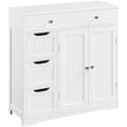 thumbnail image 2 of Yaheetech Grande Armoire de Rangement de Salle de Bain Autoportante avec 4 Tiroirs, Blanc, 2 of 7