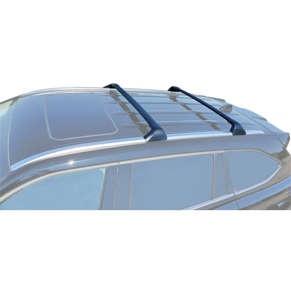 BRIGHTLINES Crossbars Roof Rack Replacement for Toyota Highlander with Flush Side Rails XLE,XSE Limited Platinum Hybrid 2020 - 2026, Black Aluminum Top Cargo Rack, Set of 2 Pieces