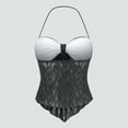 thumbnail image 7 of Kilaqueen Tank Tops for Women Lace Bow Sleeveless Halter V Neck Spaghetti Strap Y2k Tank Backless Sexy Fairy Grunge Nightclub Party Shirts, 7 of 7