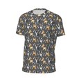 thumbnail image 6 of Wukai Bulldog Print Print Men's Short-Sleeved Mesh T-Shirt,Quick-Dry Short Sleeve Workout T-Shirt-X-Small, 6 of 8