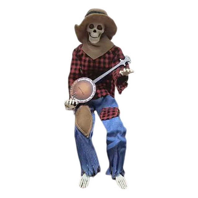 Ltdhehe Active Musique Squelette Multilingue Décoration Intérieure d'Halloween Automne Accessoires Photos Accessoires Photos