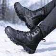 thumbnail image 5 of Stepedia Men's Snow Boots Lightweight Waterproof Winter Boots Faux Fur Lined Anti-slip Cold Weather Hiking Boots, Black, 5 of 6