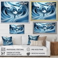 thumbnail image 4 of Designart "Focused Blue Op Art A Visual Journey II" Modern Floater Framed Canvas Art Print, 4 of 7