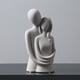 thumbnail image 3 of Figura decorativa de pareja abrazada, estatua de amor apasionado, cerámica romántica Gris, 3 of 9