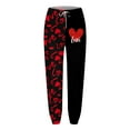 thumbnail image 2 of Gibobby pantalones de jogging holgados con estampado del Día de San Valentín para mujer Rosa S, 2 of 4